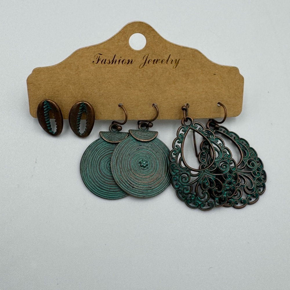 NWT Set of Bohemian-style Ethnic Earrings  (3 Pairs)